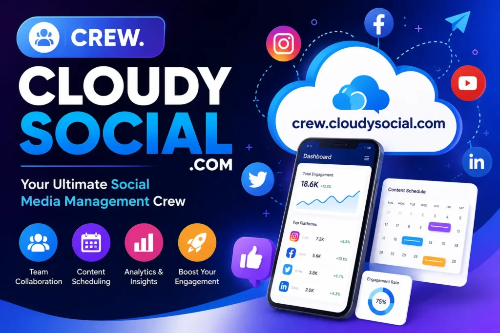 Crew.CloudySocial.com Review: User Experience & Feature